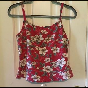 red floral hawaiian tank 🌺